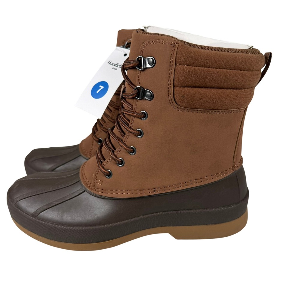 Goodfellow Men Size 7 Cody Duck Boots Brown Winter Snow Rain Waterproof Rugged